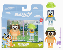 Bluey 2 figure Set - Fishing with Grandad